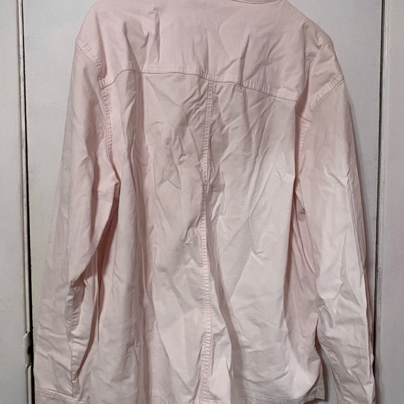 Pale pink corduroy feeling button up - Picture 2 of 3